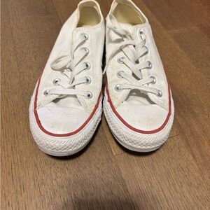 Womens White Canvas Sneakers